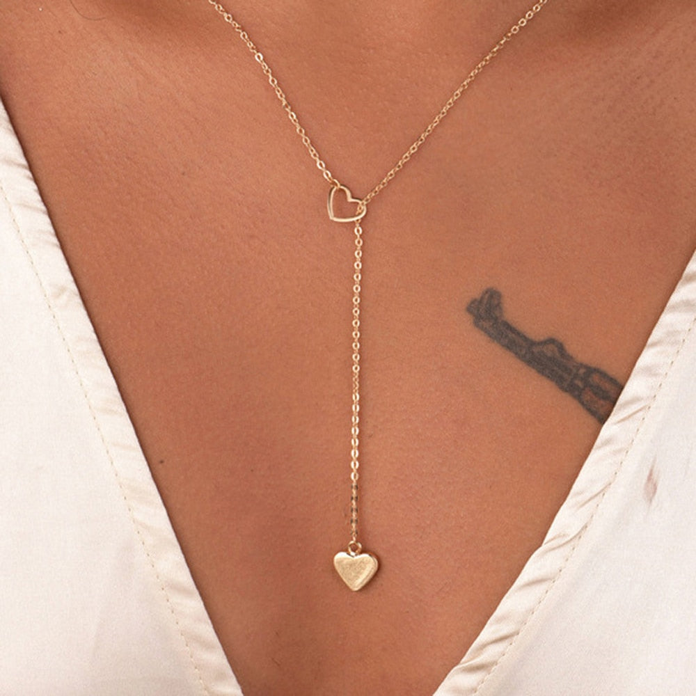 Luxury Brand Heart Pendant Necklaces Gold Plated Simple Love Copper Ring  Printed Designer Necklace Women Designer Jewelry From Ring3, $17.93