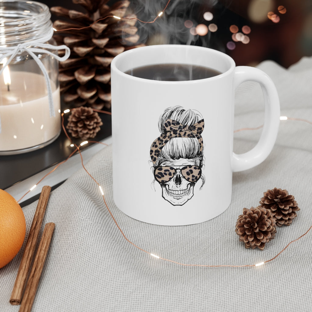 Leopard Skull Mug 11oz